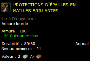 Protections d'épaules en mailles brillantes