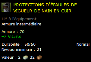 Protections d'épaules de vigueur de nain en cuir