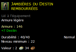 Jambières du Destin rembourrées