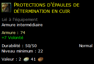 Protections d'épaules de détermination en cuir