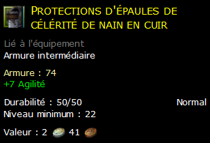 Protections d'épaules de célérité de nain en cuir