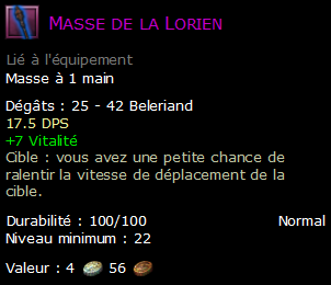 Masse de la Lorien