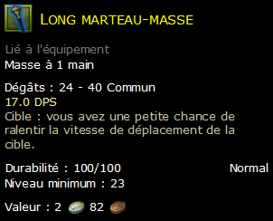 Long marteau-masse