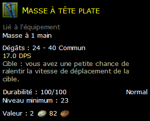 Masse à tête plate