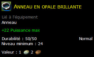 Anneau en opale brillante