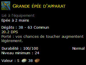 Grande épée d'apparat