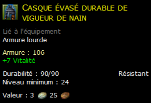 Casque évasé durable de vigueur de nain