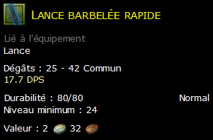 Lance barbelée rapide