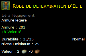 Robe de détermination d'Elfe