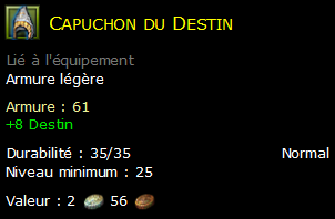 Capuchon du Destin