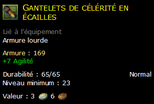 Gantelets de célérité en écailles