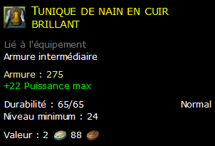 Tunique de nain en cuir brillant