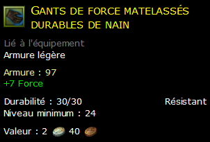 Gants de force matelassés durables de nain