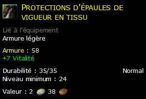 Protections d'épaules de vigueur en tissu