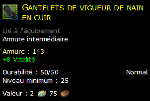 Gantelets de vigueur de nain en cuir