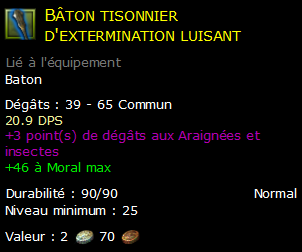 Bâton tisonnier d'extermination luisant