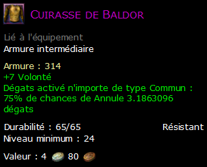 Cuirasse de Baldor