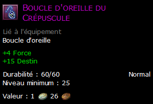 Boucle d'oreille du Crépuscule