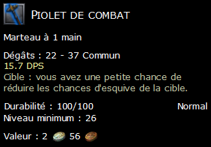 Piolet de combat