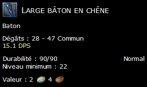 Large bâton en chêne