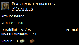 Plastron en mailles d'écailles