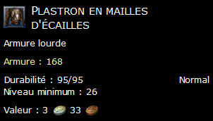 Plastron en mailles d'écailles