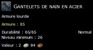 Gantelets de nain en acier