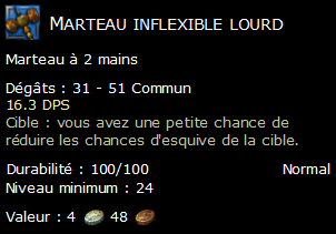 Marteau inflexible lourd