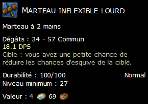 Marteau inflexible lourd