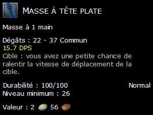 Masse à tête plate