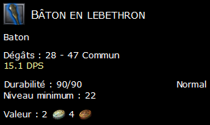 Bâton en lebethron