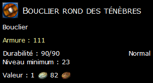 Bouclier rond des ténèbres