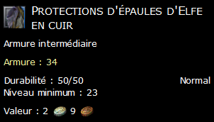 Protections d'épaules d'Elfe en cuir