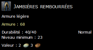 Jambières rembourrées