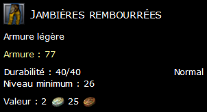 Jambières rembourrées