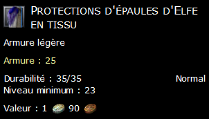 Protections d'épaules d'Elfe en tissu