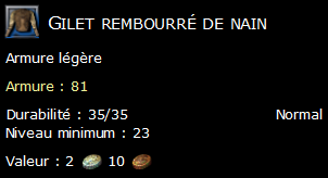 Gilet rembourré de nain