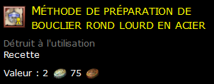 Méthode de préparation de bouclier rond lourd en acier