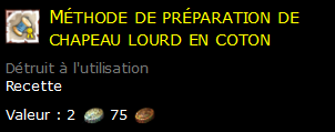 Méthode de préparation de chapeau lourd en coton