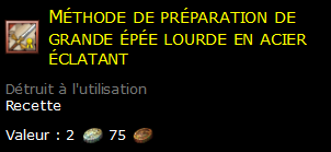 Méthode de préparation de grande épée lourde en acier éclatant