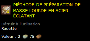 Méthode de préparation de masse lourde en acier éclatant