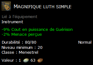 Magnifique luth simple