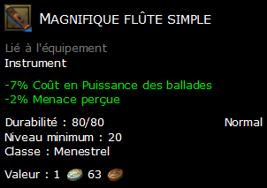 Magnifique flûte simple