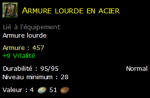 Armure lourde en acier