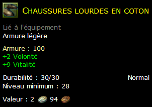 Chaussures lourdes en coton