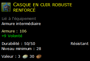 Casque en cuir robuste renforcé