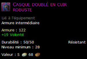 Casque doublé en cuir robuste