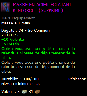 Masse en acier éclatant renforcée (supprimé)