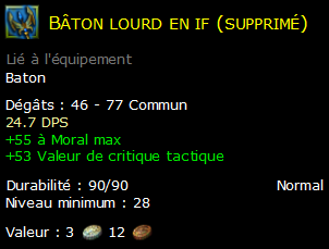 Bâton lourd en if (supprimé)