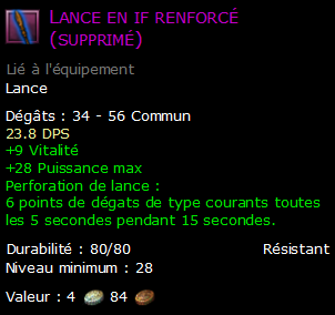 Lance en if renforcé (supprimé)